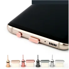 Puerto de carga de teléfono tipo C, Conector de auriculares de 3,5mm, Tarjeta Sim tipo C, enchufe antipolvo para Samsung S9, S8, A5, A7, 2017, Huawei P9, P10