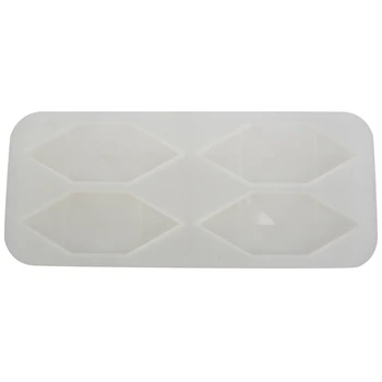 

New 4 Holes Diamond Design Wall Brick Silicone Mold Concrete Tile Mold DIY Brick Stone Mold