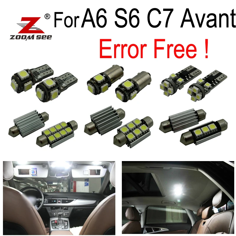 17pc x Error Free Interior Dome + Vanity mirror Trunk Door Glove LED light Kit for Audi A6 S6 RS6 C7 Avant Wagon (2012+) | Автомобили и