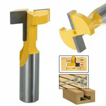 

Round Shank T-Slot Router Bit Woodwork Tenon Cutter Tools Tackle Parts Replace