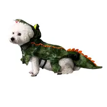 Одежда для косплея для домашних животных кошка собака Хэллоуин животное крокодил Косплей Костюм шерсть зимнее дышащее пальто темно-зеленый