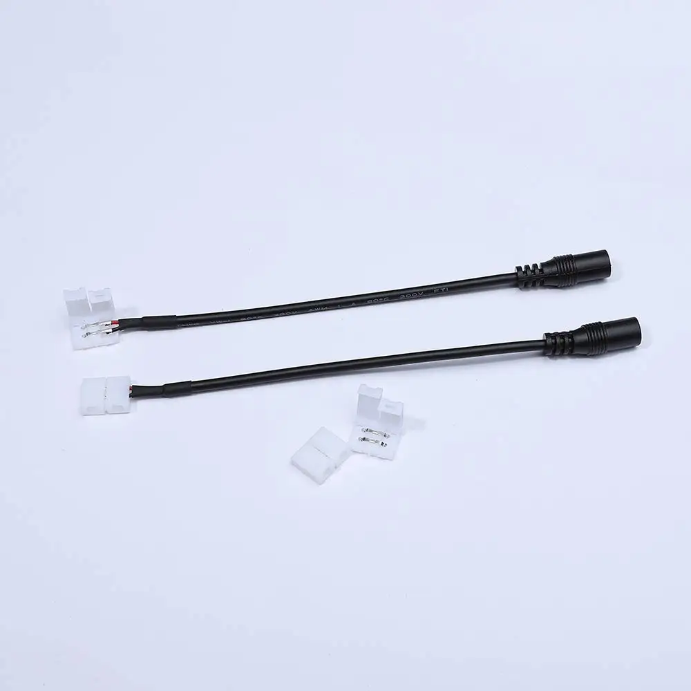 

2 Pin Connector Kit, 8mm Adapter Cable for 3528 2835 Single Color Non waterproof LED Strip Light, LED flexible lights 2 Pin conn