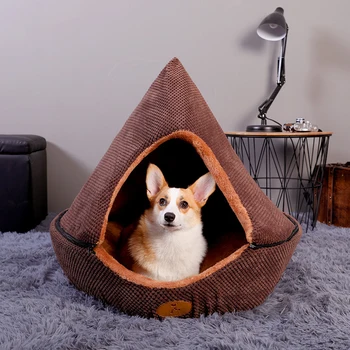 

Soft Long Plush Cat Bed Round Plush Cat Bed House Round Pet Dog Bed For Small Dogs Cats Nest Winter Warm Sleeping Bed Puppy Mat