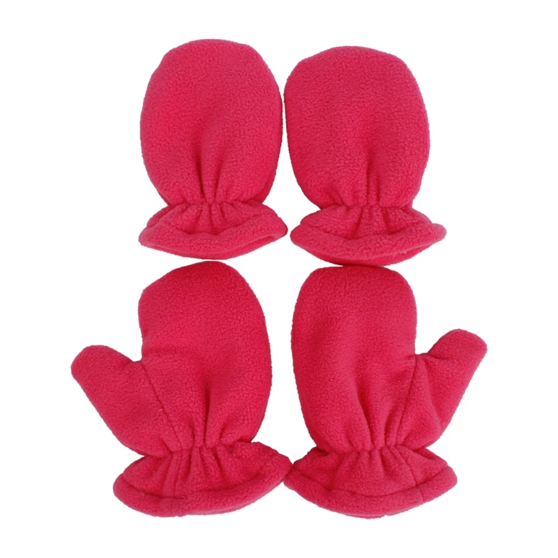 Baby Boys Girls Gloves Winter Plush Velvet Warm Mittens Children Kids Lined Fleece Thicken Gloves Baby Anti Scratching