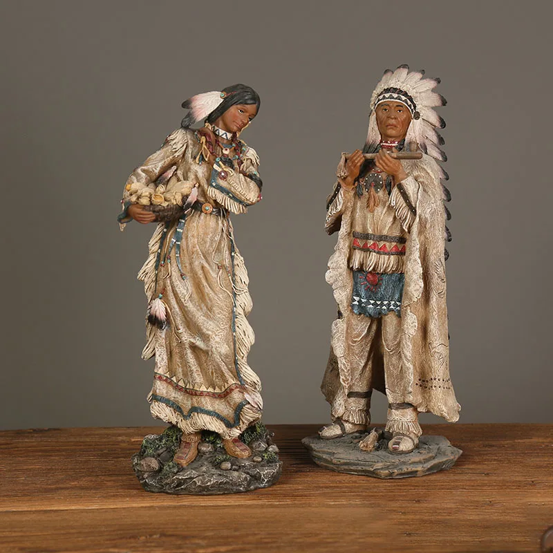 Antique Indian Tribe Figure Artware 