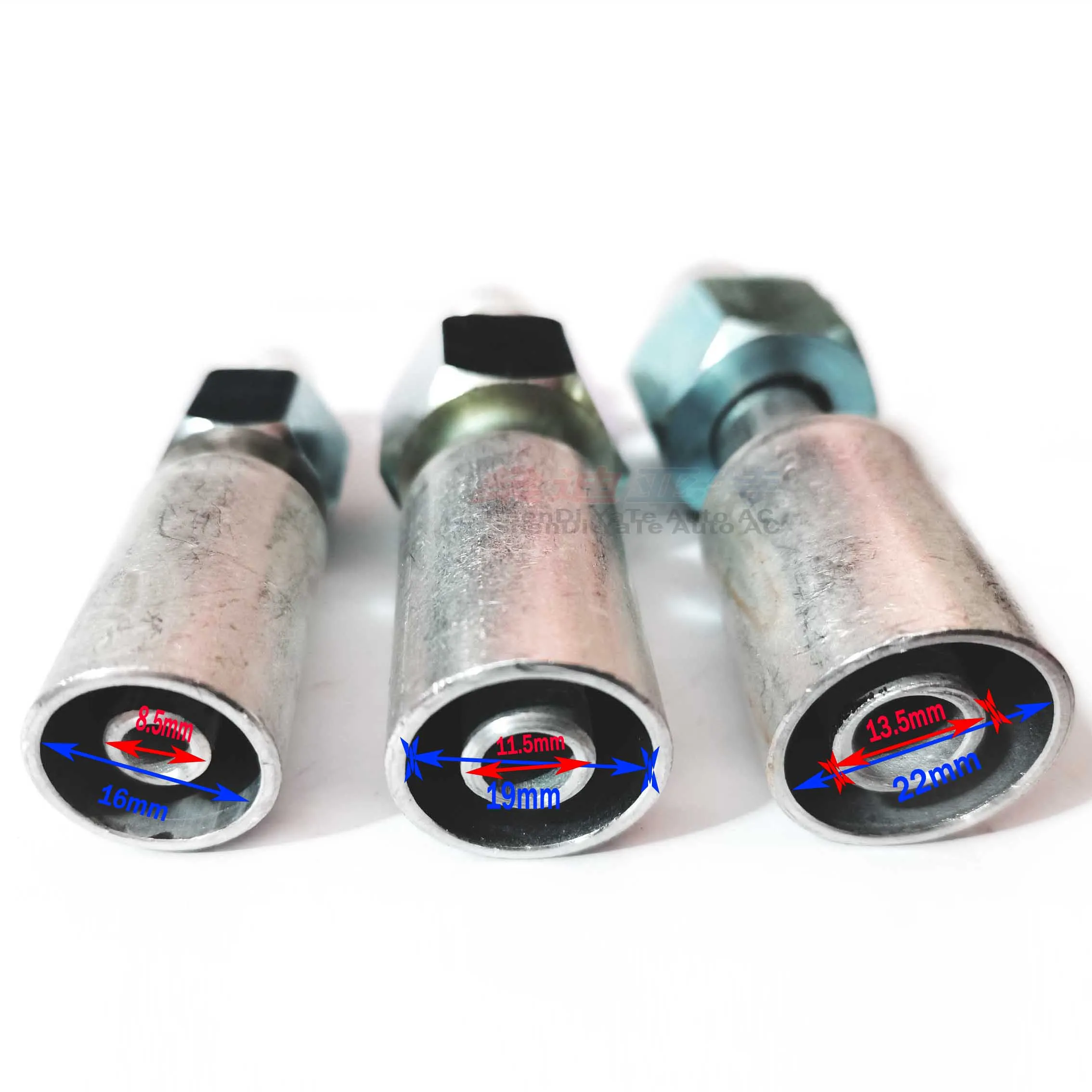 #6 #8 #10 R134a Fittings Joints with R134a Aluminum Sleeve Barb O-Ring Thread for A/C Air Conditioning Lower Barrier Hose