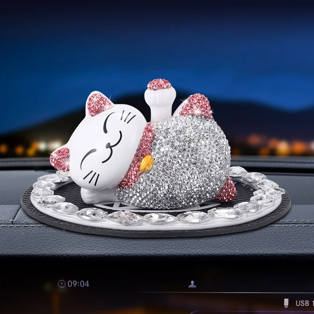 Lucky Cat Автомобильные украшения креативные бриллианты Солнечная милая кукла для украшения автомобиля аксессуары для интерьера автомобиля