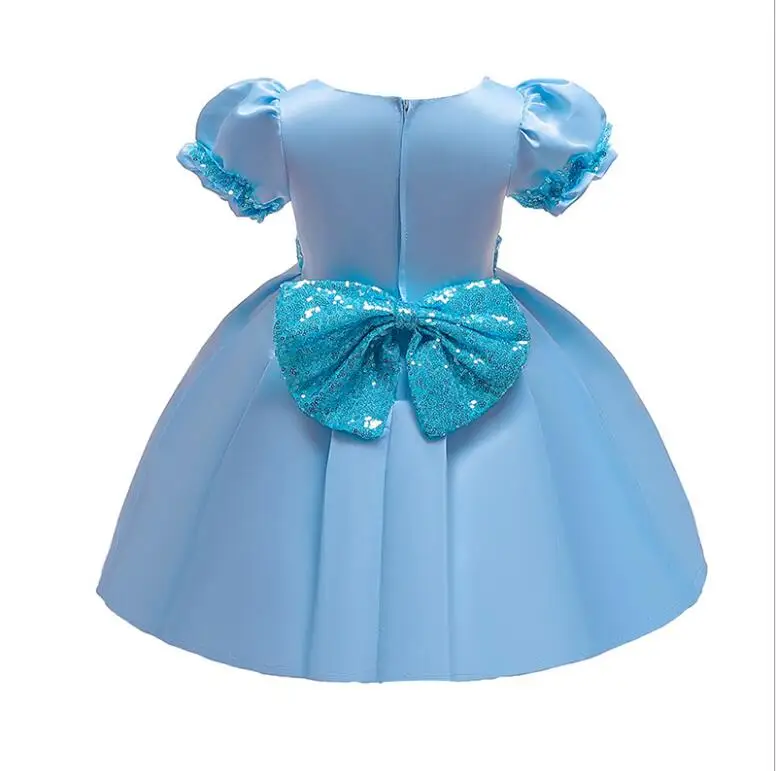 New Baby Girls Beading Sequined Mesh Party Dresses, Princess Kids Elegant Party Clothing 5 pcs/lot,Wholesale