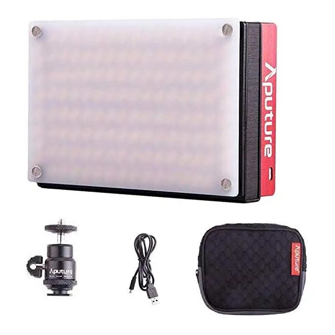 

Aputure AL-MX On-Camera Video Light - 2800-6500K Adjustable, TLCI/CRI 95+ with Cold Shoe Mount and Fomito Card