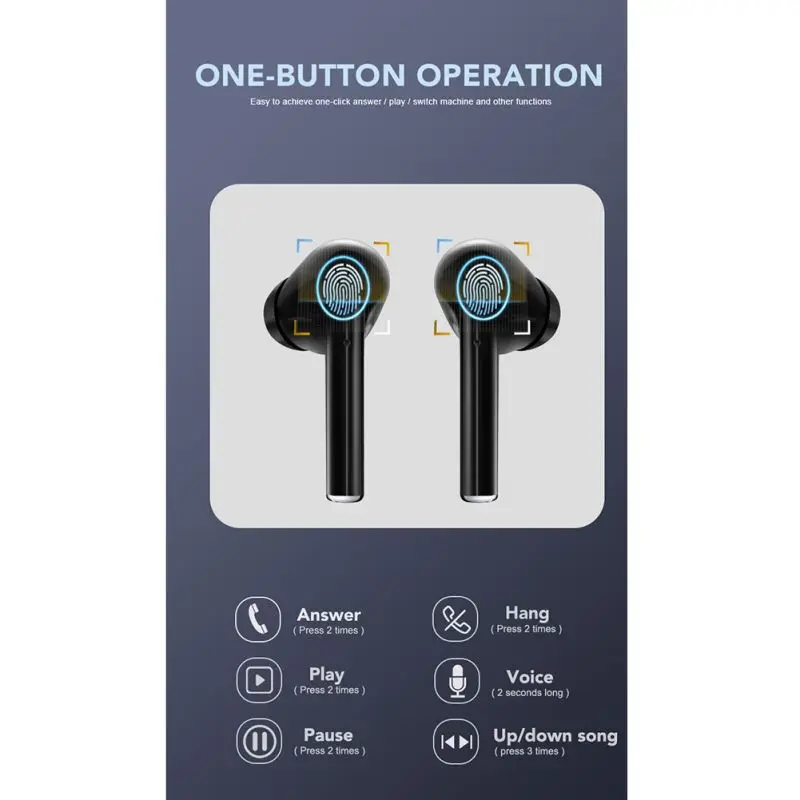 Bluetooth 5,0 наушники TWS True Беспроводной вкладыши спортивные наушники с зарядный чехол