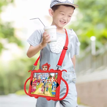 

Cute Case for iPad Air Air 2 Pro 9.7 Hand-held Shockproof EVA Kids Cover Stand Case for iPad 9.7" 2017 2018 with Shoulder Strap