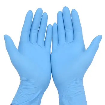 

100pcs Disposable Latex Gloves Blue Multi-purpose Long Cuff Food Grade Thick Rubber Gloves for Medical Kitchen Dishwashing Work