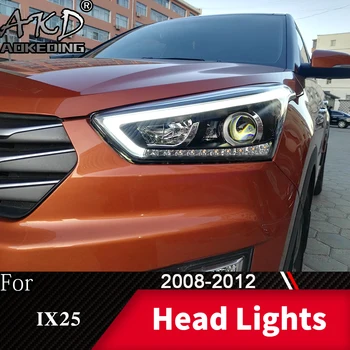 

Head Lamp For Car Hyundai Creta 2014-2018 IX25 Headlights Fog Lights Day Running Light DRL H7 LED Bi Xenon Bulb Car Accessory