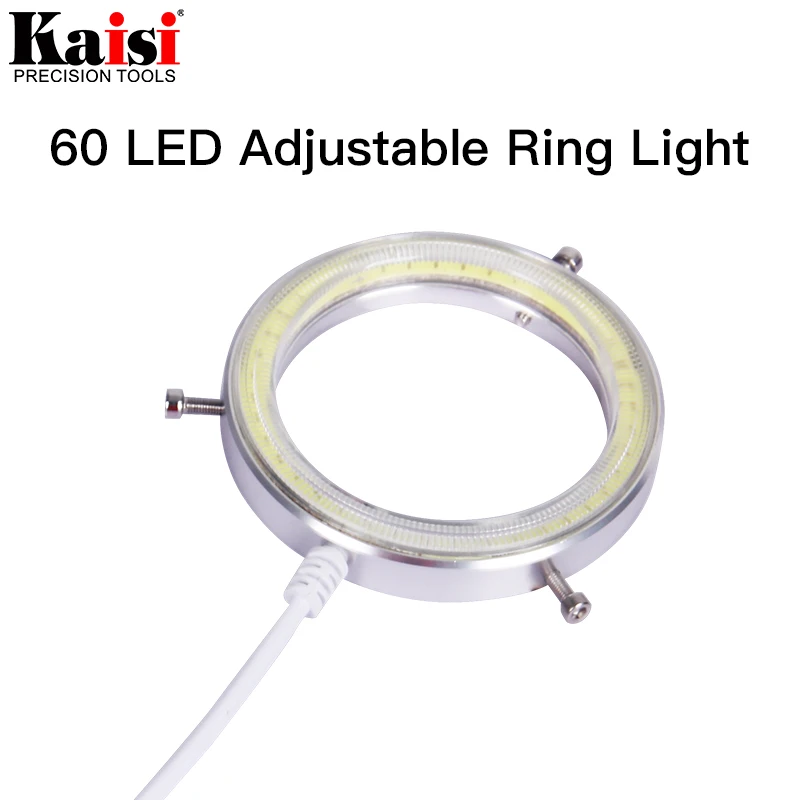 

Kaisi Ultrathin 60 LED Adjustable Ring Light illuminator Lamp For STEREO ZOOM Microscope USB Plug