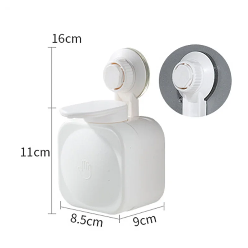 16cm Wall Mounted Manual Plastic Soap Dispenser Hand Sanitizer Press Type Box
