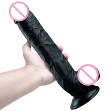 28*4.4cm Long Dildos Sex Products Black Dildo For Women Imitator Huge Penis Toy For Women Strong Suction Cup Dick Sex Adult Toys