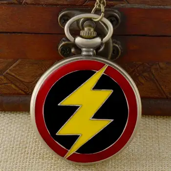 

Vintage Bronze Flash Quartz Pocket Watch Retro Men Women Pendant Necklace Jewelry Gifts