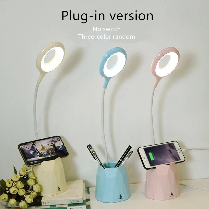  2000/4000mah Flexible Reading Ring Light Rechargeable Led Table Touch Desk Lamp for Children with P - 4000102320450
