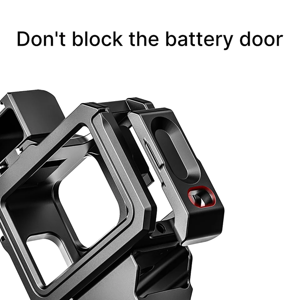 Ulanzi Aluminum Alloy Housing Camera Cage for Gopro Hero 9 With Anti-fall Cold Boot Expands Vlog Photography + MT-09 Tripod