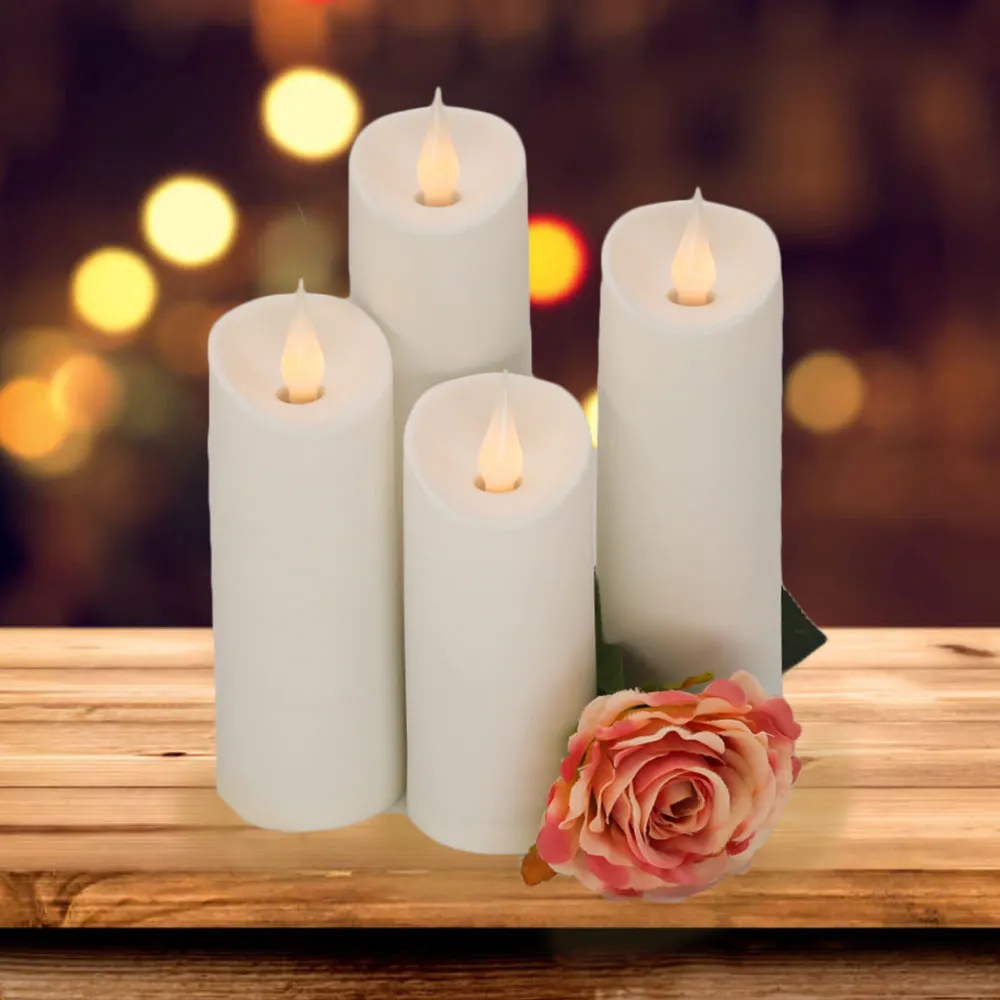 4pcs Dancing Flame LED Candles Lights Jumping Flame with plastic, for wedding/Christmas/decoration and lovely night