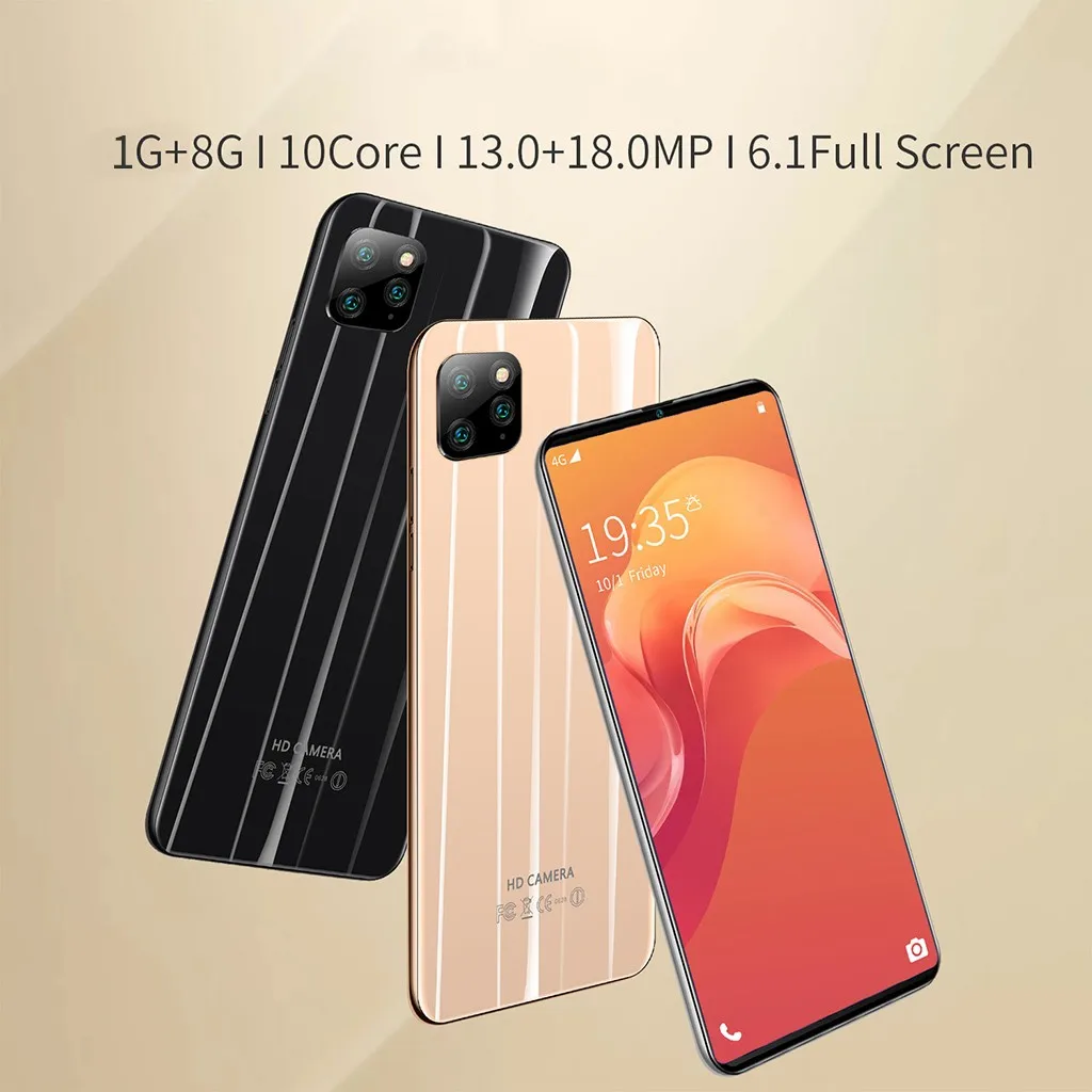 10 ядерный 6,1 дюймовый смартфон Android 9,1 8 ПЗУ 4G Вызов HD камера мобильный телефон профессиональный модный смартфон