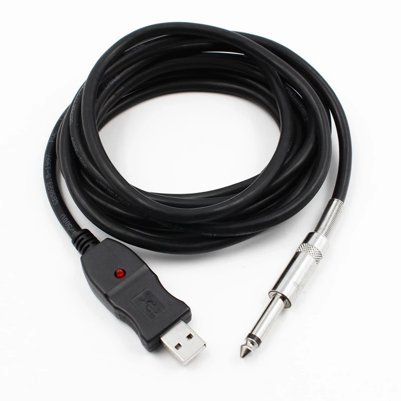 W780 3M бас-гитары 1/4 ''6,3 мм разъем USB Подключение инструмент кабель адаптер USB кабель для гитары