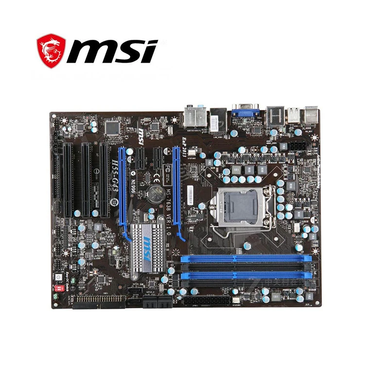 Для материнской платы MSI H55 G43 LGA 1156 DDR3 для Intel H55M десктопная материнская плата SATA II