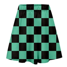 Женская юбка с высокой талией, плиссированная, комикс 3D, аниме, юбки, Demon Slayer: Kimetsu No Yaiba, модная, мультяшная, японская, эластичная юбка