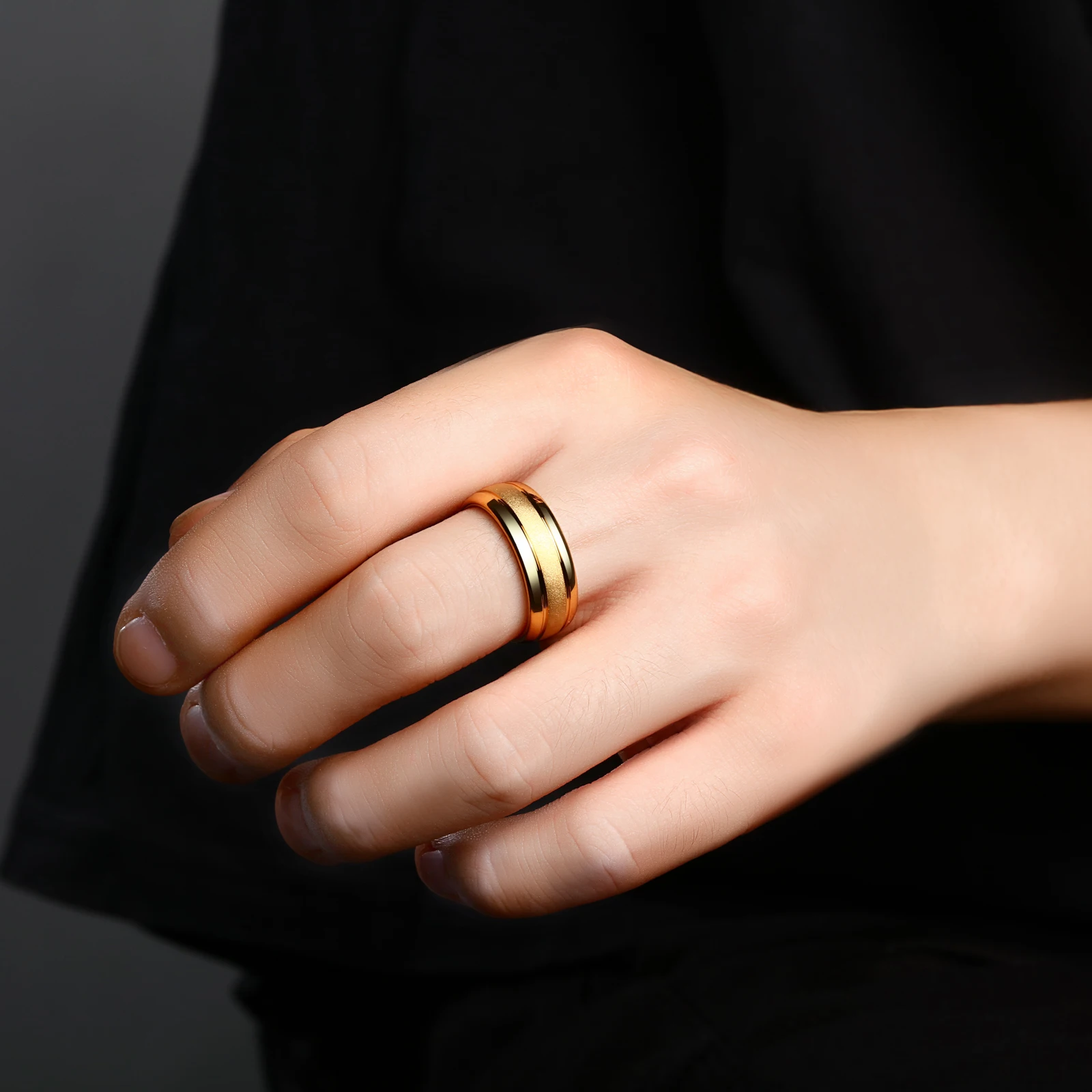 Men's Wedding Rings 8mm Tungsten Carbide Frosted Band Charm Jewelry Size 7-13 wedding rings finger rings fashion rings fashion ring gold rings