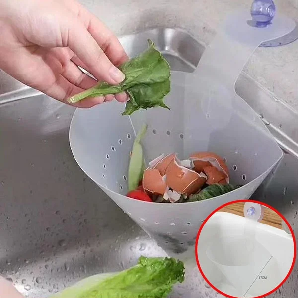 

Kitchen Foldable Suction Sink Filter Drain Drainer Strainer Simple Storage Holder Basket