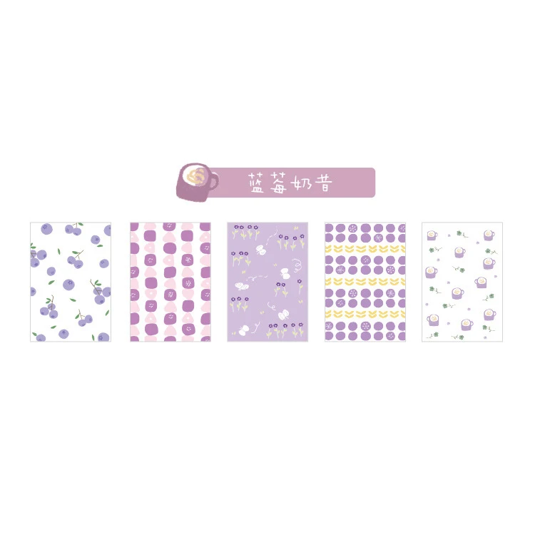 A Paper dyed note paper, Suri notes series, creative and fresh hand account, collage material, decorative stickers, 6 options - Цвет: A