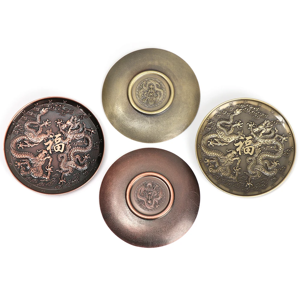 1 Set Chinese Zodiac Censer 5 Holes Lotus Backflow Incense Plate Joss-stick Holder Retro Crafts Buddhism Temple Tool Home Decor