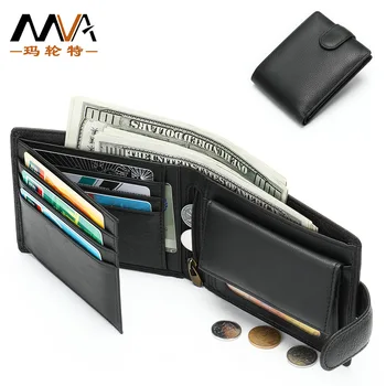 

Men's leather multi-card pockets clutch purse clutch purse soft leather anti-theft brush wallet