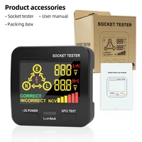 Digital Socket Tester  Smart LCD Outlet checker NCV Test Voltage Detector EU US UK Plug Ground Zero Line RCD Check 2