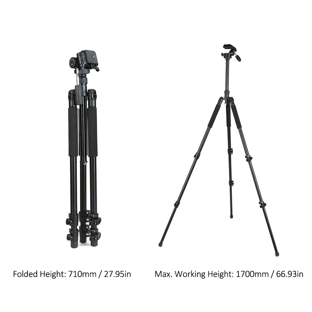 

Professional Camera Tripod Camera Monopod Aluminum Alloy 360 Panorama Ball Head Quick Release Plate for Nikon Sony DSLR Camera
