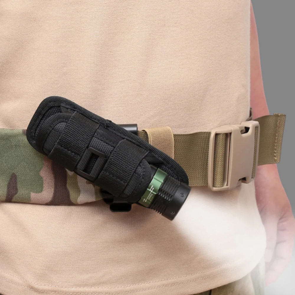 Details about / 4PCS UltraFire 360 Degrees Rotatable Flashlight Pouch Holster Belt Carry Case