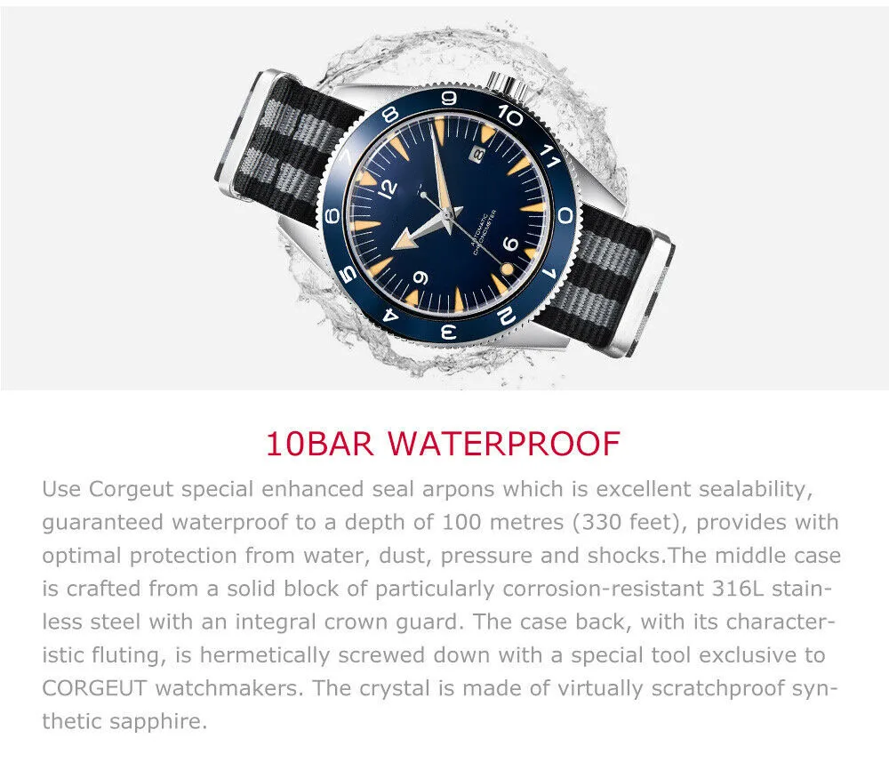 Custom Logo NH35A Watch 100 Waterproof Mens 41mm Sapphire Ceramic Bezel Male Mechanical Clock Diver Sports Automatic Wristwatch