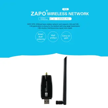 

1200Mbps USB Wireless Wifi Antenna Adapter Dual Band 2.4G/5.8G WAN LAN USB3.0 Network Card for Desktop Laptop Computer Use