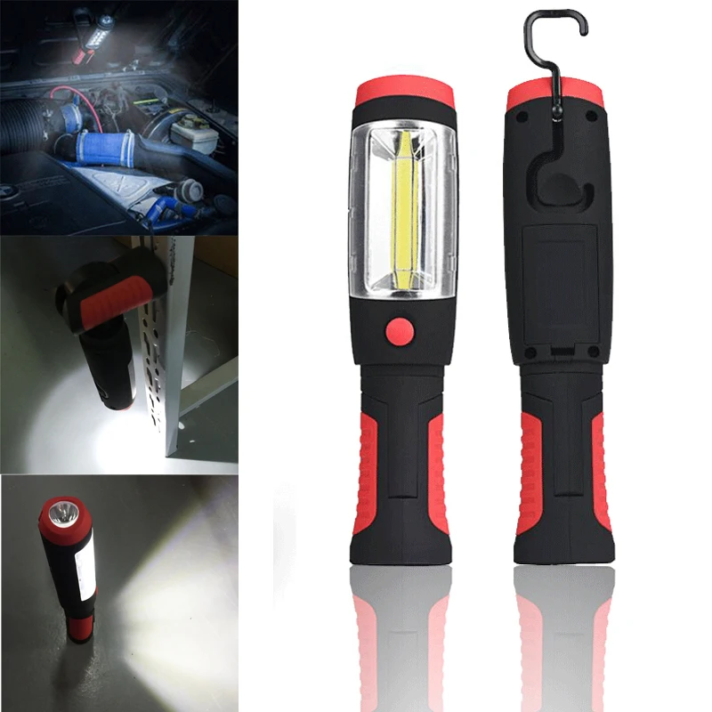 

Outdoor Camping Tools Super Bright COB LED Hand Torch Magnetic Flashlight Light Stands Tent Lamp Hook For Night Riding Tool