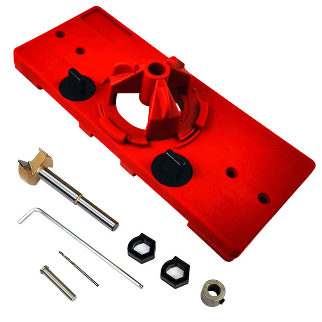 

35mm Hinge Jig Boring Hole Drill Guide Forstner Door Hole Template Wood Cutter Carpenter Woodworking Tools 7pcs/set Hole Punch