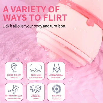 Cute Tongue Licking Vibrators For Women Clitoris Sucker Anal Nipple Stimulator Female Rabbit Cat Sex Toys Adult Erotic Machine 6