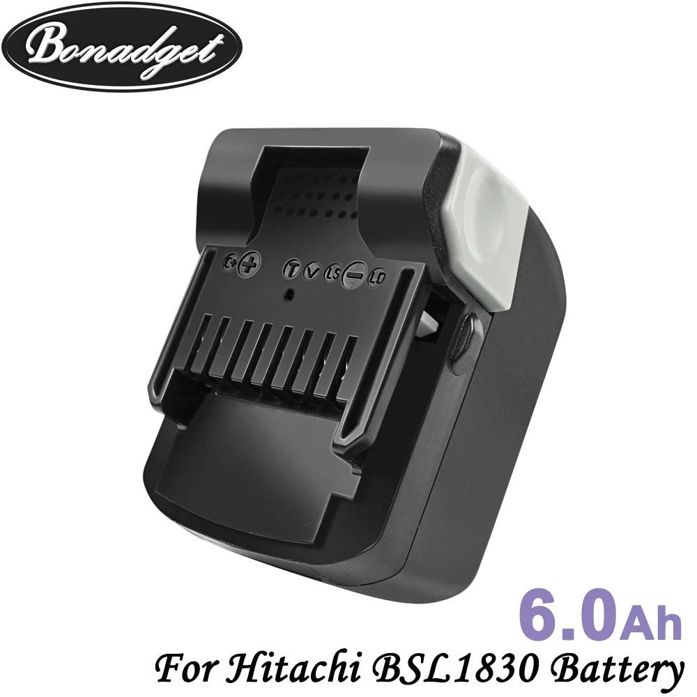 Bonadget 6000 мА/ч 18 в Li Ion Батарея Перезаряжаемые для экскаватора Hitachi BSL1830 BSL1815X 330067 330068