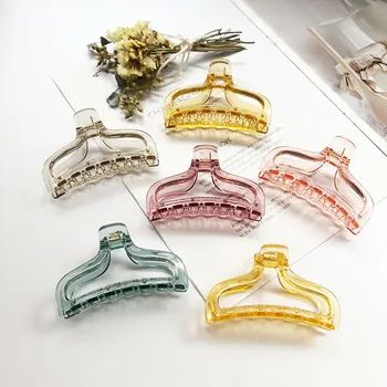 

Hot Sales Transparent Large Size 9.5cm Bath Up-do Grip Candy-Colored GIRL'S Elegant Hair Modeling Accessories