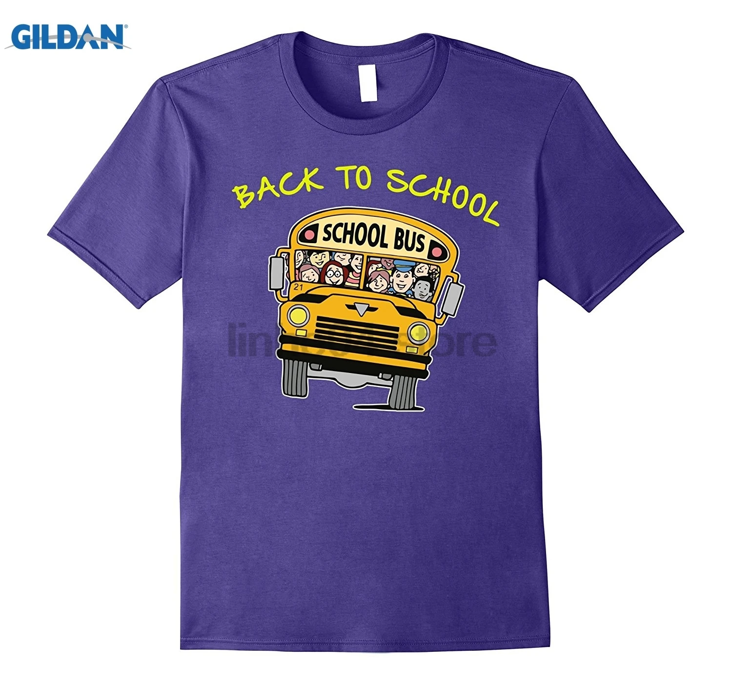 Мужская футболка с изображением водителя автобуса желтая надписью Back To School 2019 |