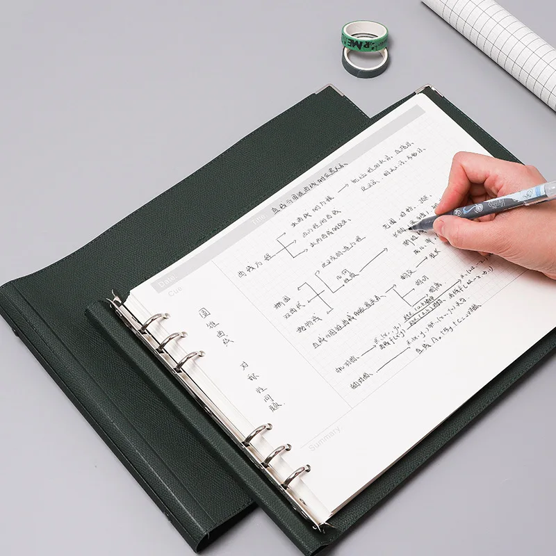 A4 Loose leaf Binder Notebook Journal Daily Weekly Plan Diary Grid Work