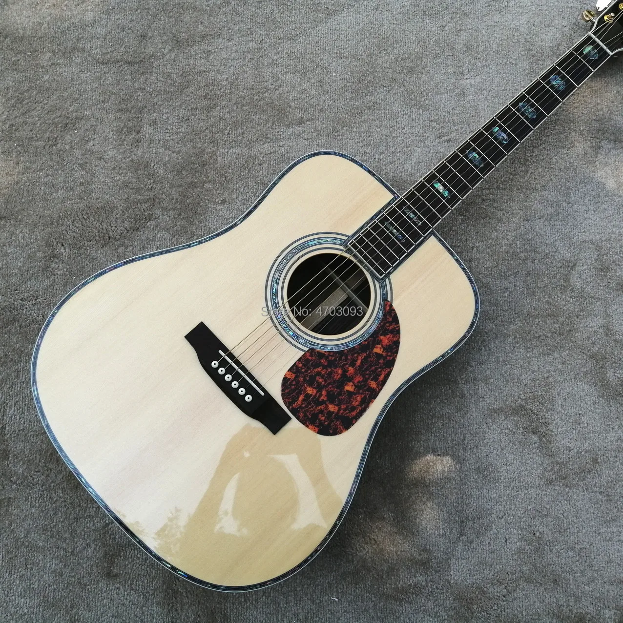 

IN STOCK D style Acoustic guitar Real Abalone Inlay Rosewood fingerboard,AAA Solid Spruce Top, Electric guitar, Free Shipping