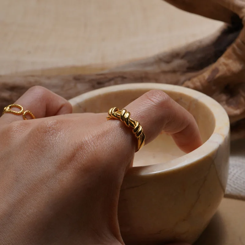 

2020 Fashion Hit Color Cross Twisted X Shape Metal Gold Silver Color Open Rings For Women Party Jewelry Men's Gold Ring Gifts