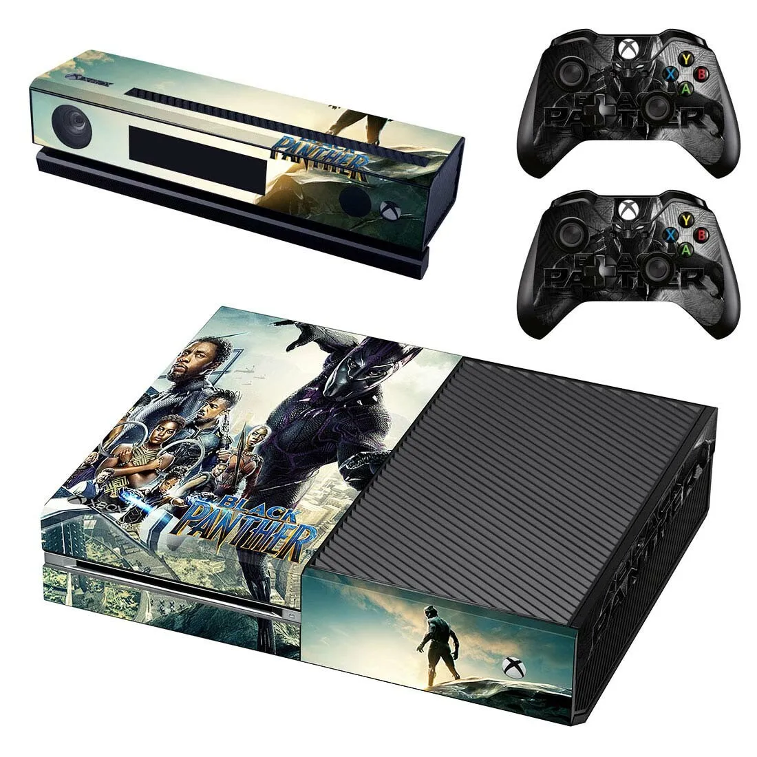 Черная пантера наклейка s для xbox one виниловые наклейки на кожу Обложка Стикеры для xbox one консоль Kinect два контроллера шкуры