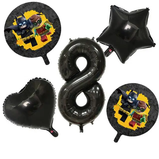 5 шт. воздушные шары супергероя, черная звезда, Бэтмен, фольга, Балон, детские товары для дня рождения, 30 дюймов, воздушный шар, игрушка для маленьких мальчиков - Цвет: 8