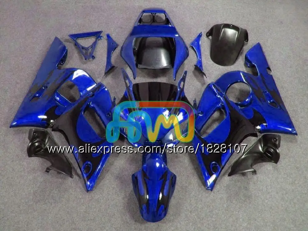 No. 30 Средства ухода за кожей для YAMAHA YZF R6 сине-белые R 6 600 YZF600 YZFR6 98 99 00 01 02 50BS. 38 YZF-600 YZF-R6 1998 1999 2000 2001 2002 обтекатель - Цвет: No. 30